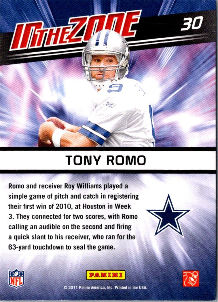 2011 Score In the Zone Tony Romo