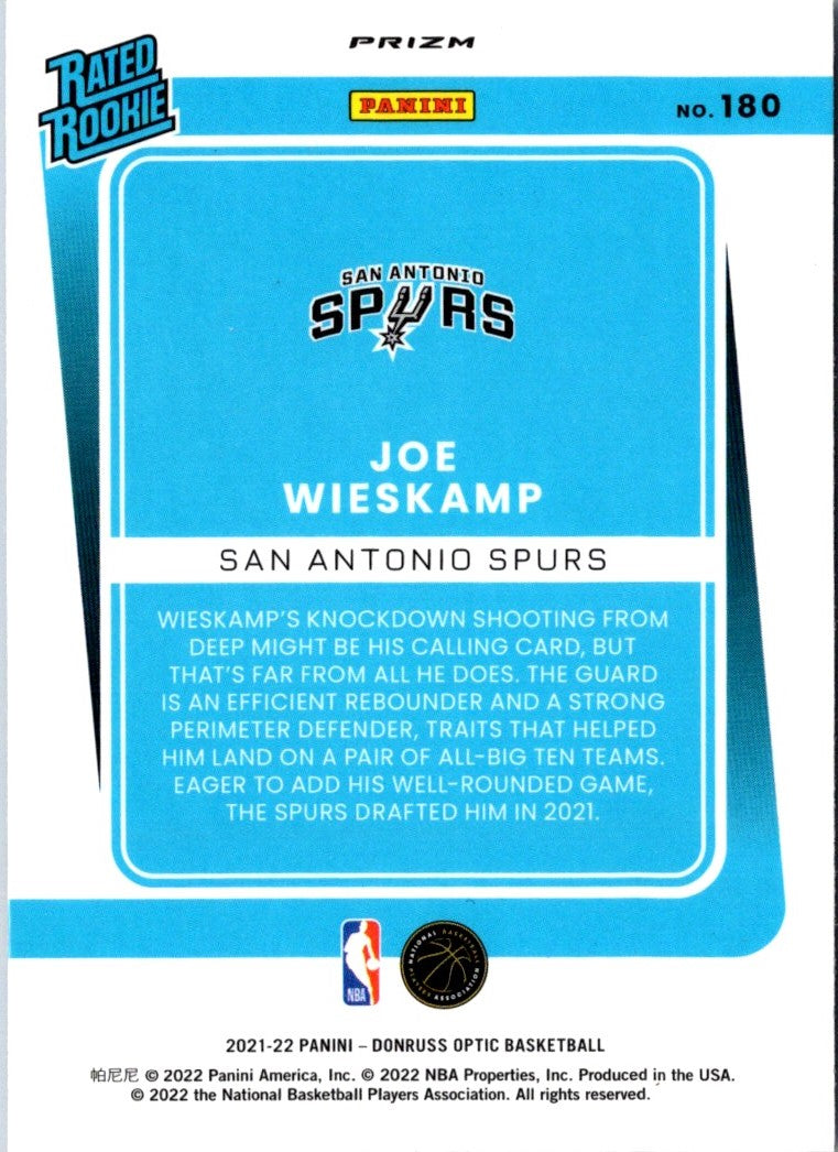 2021 Donruss Optic Blue Joe Wieskamp