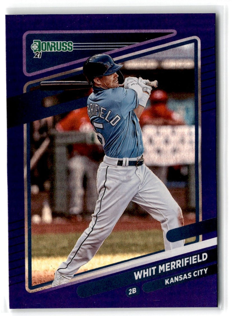 2021 Donruss Holo Blue Whit Merrifield