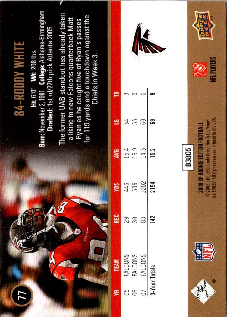 2008 Upper Deck Exquisite Collection Roddy White