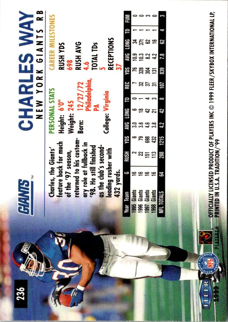 1999 Fleer Tradition Charles Way