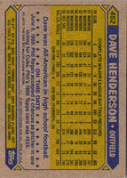 1987 Topps Dave Henderson #452