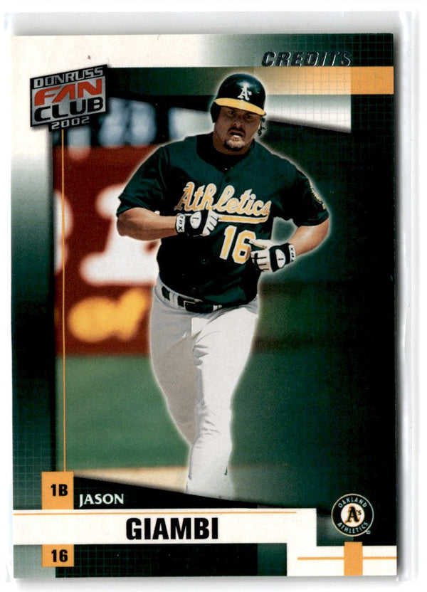 2002 Donruss Fan Club Credits Jason Giambi #178 020/100