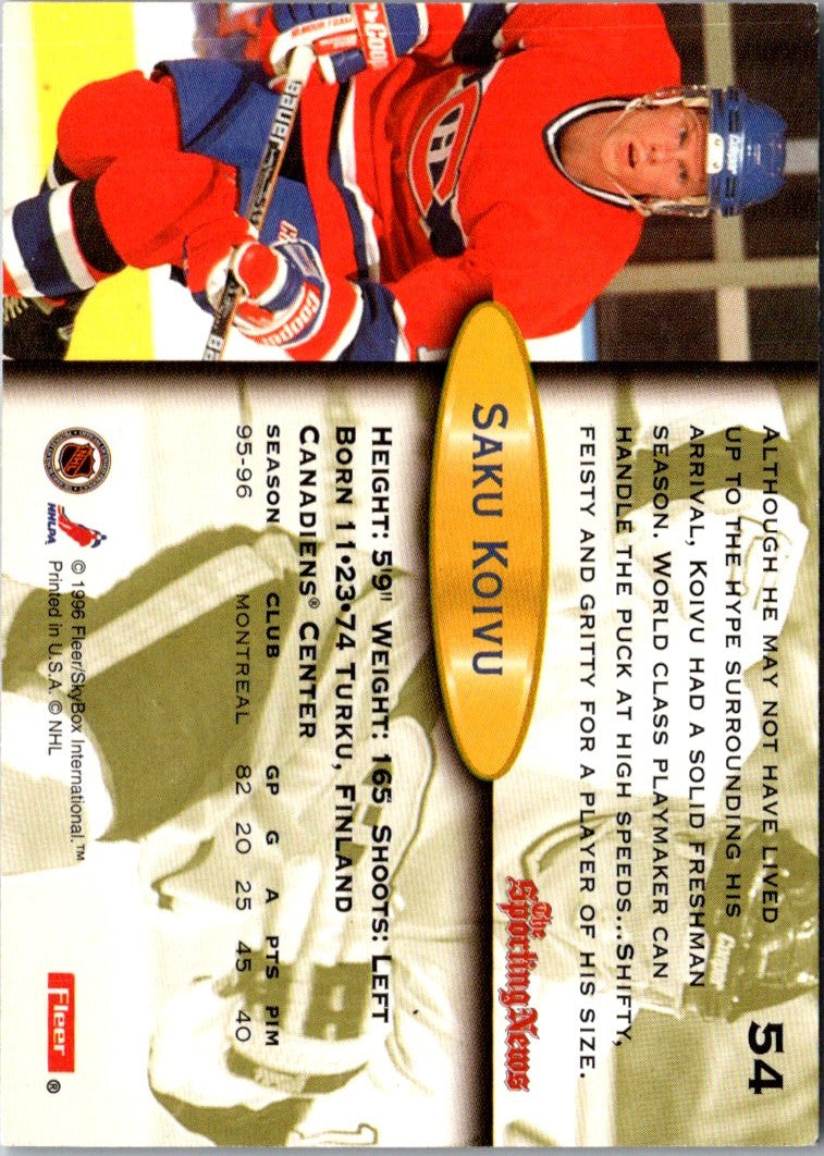 1996 Fleer Saku Koivu