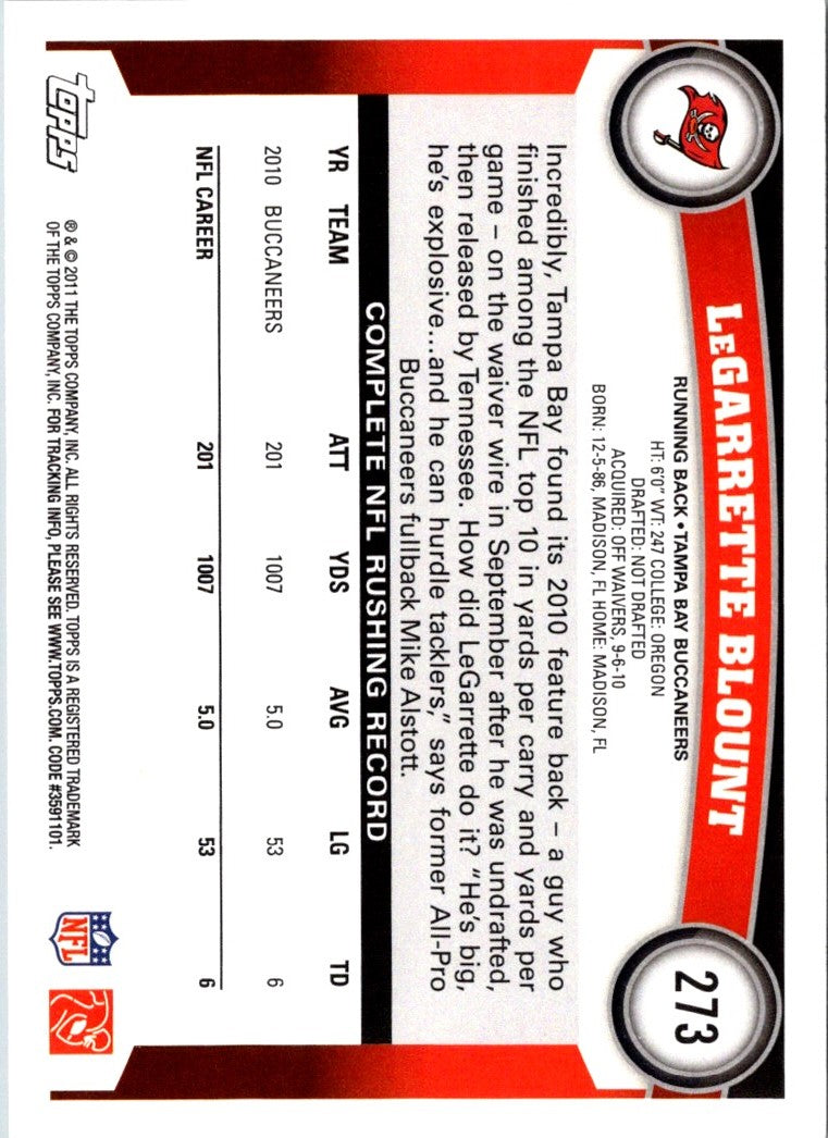 2011 Topps LeGarrette Blount