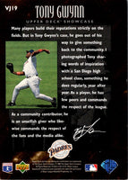1996 Upper Deck V.J. Lovero Collection Tony Gwynn #VJ19