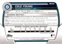 2023 Bowman Draft Cole Young #BD-87 Rookie