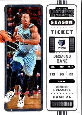 2022 Panini Contenders Season Ticket Desmond Bane #89