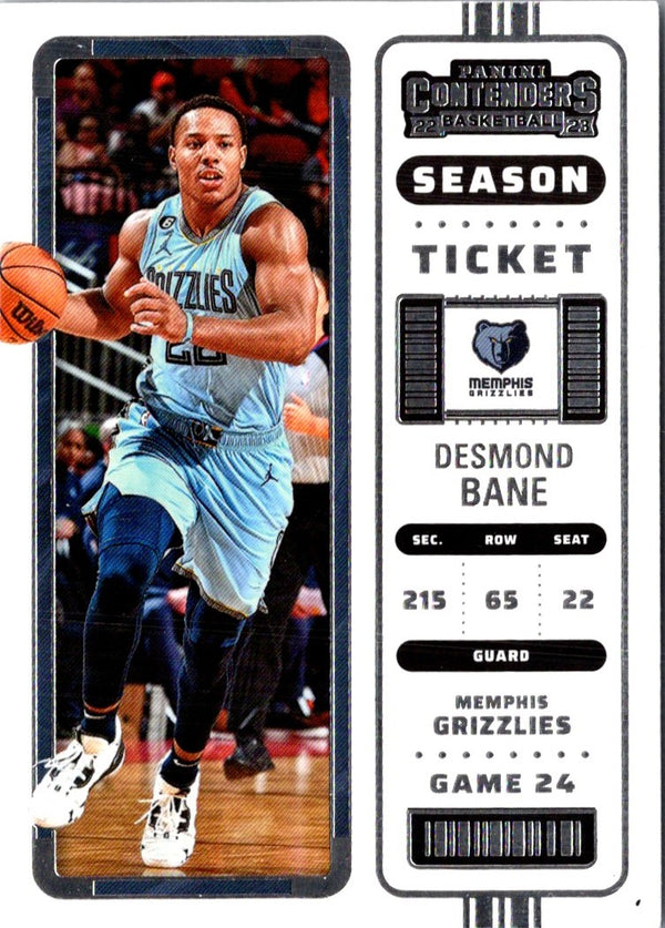 2022 Panini Contenders Season Ticket Desmond Bane #89