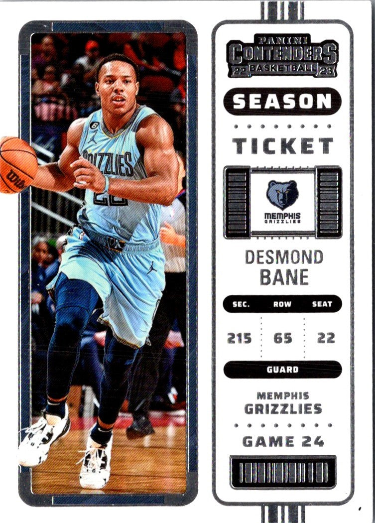 2022 Panini Contenders Season Ticket Desmond Bane