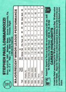 1986 Donruss The Rookies Steve Lombardozzi