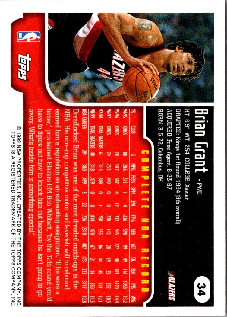 1999 Topps Brian Grant