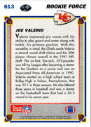 1991 Upper Deck Joe Valerio
