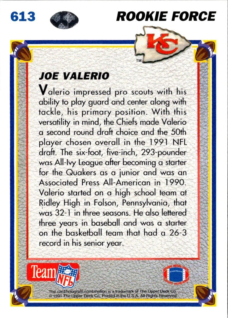 1991 Upper Deck Joe Valerio