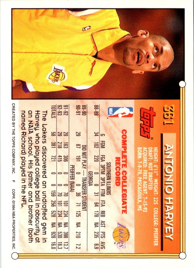 1993 Topps Gold Antonio Harvey