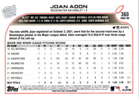 2022 Topps Joan Adon #360 Rookie