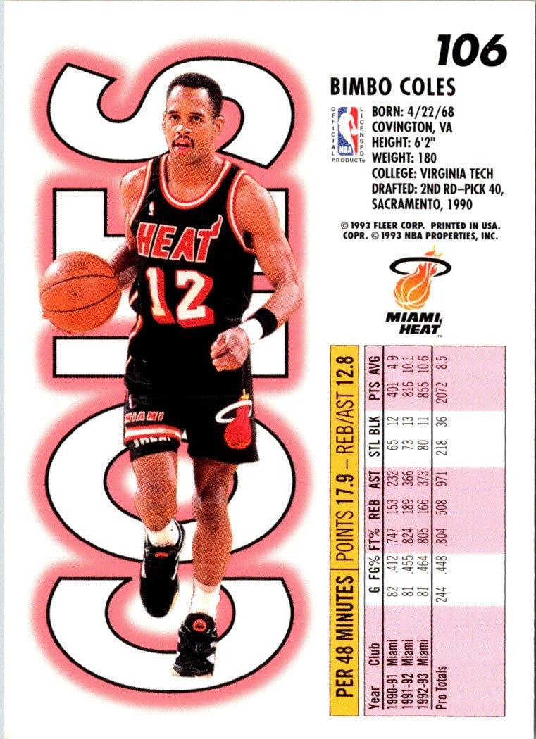 1993 Fleer Bimbo Coles