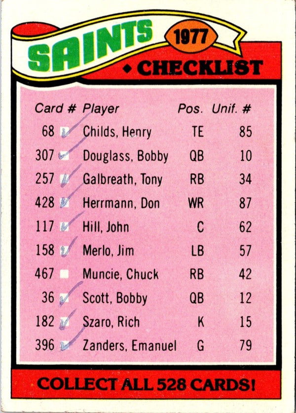 1977 Topps Denver Broncos #208