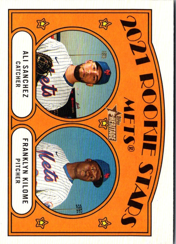 2021 Topps Heritage 2021 Rookie Stars - Mets - Ali Sanchez/Franklyn Kilome PR50 #155