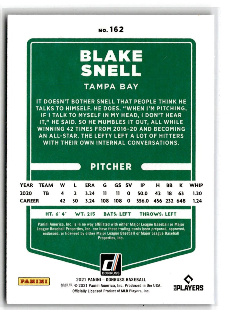 2021 Donruss Holo Blue Blake Snell