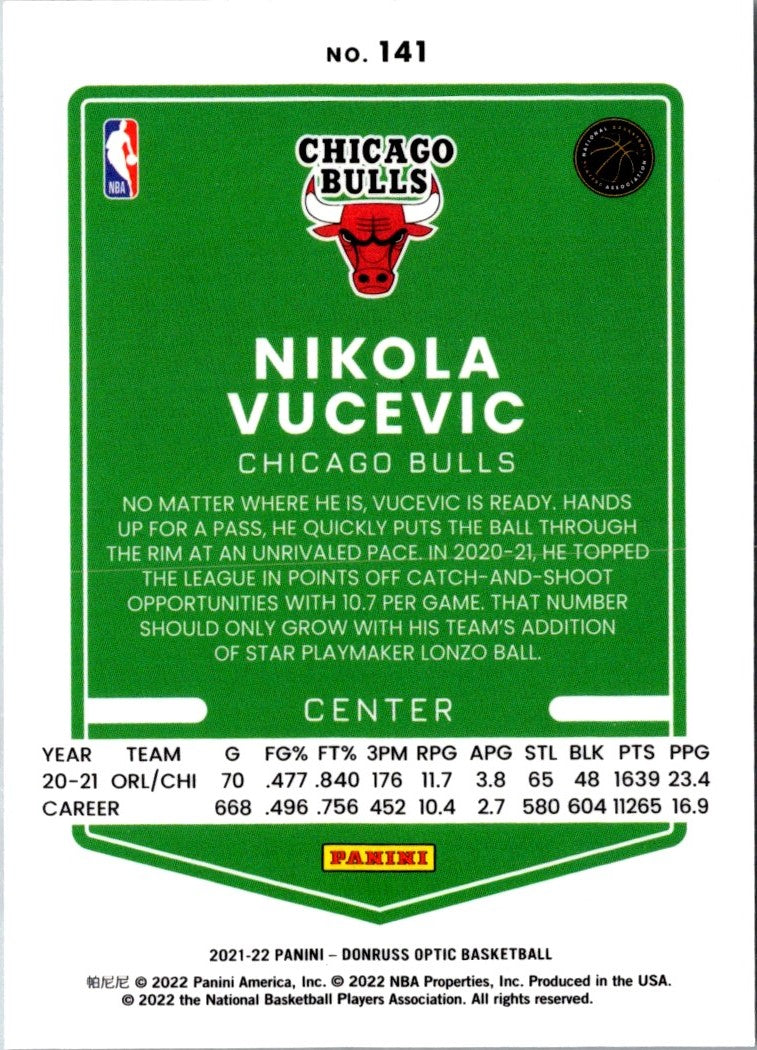 2021 Donruss Optic Red Nikola Vucevic