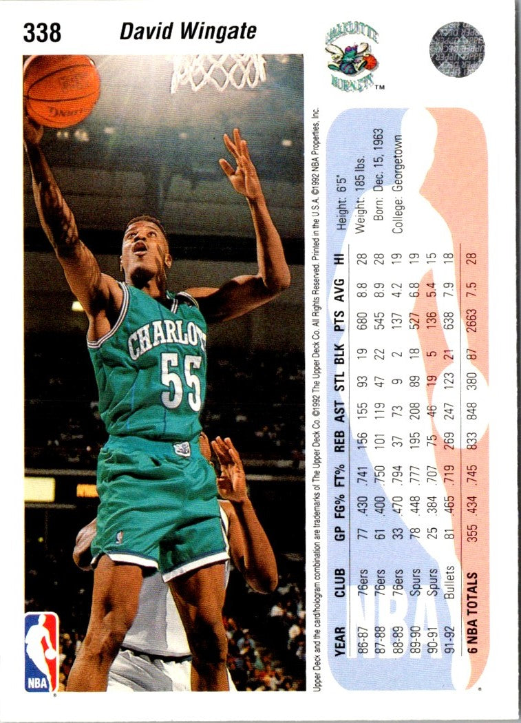 1992 Upper Deck David Wingate