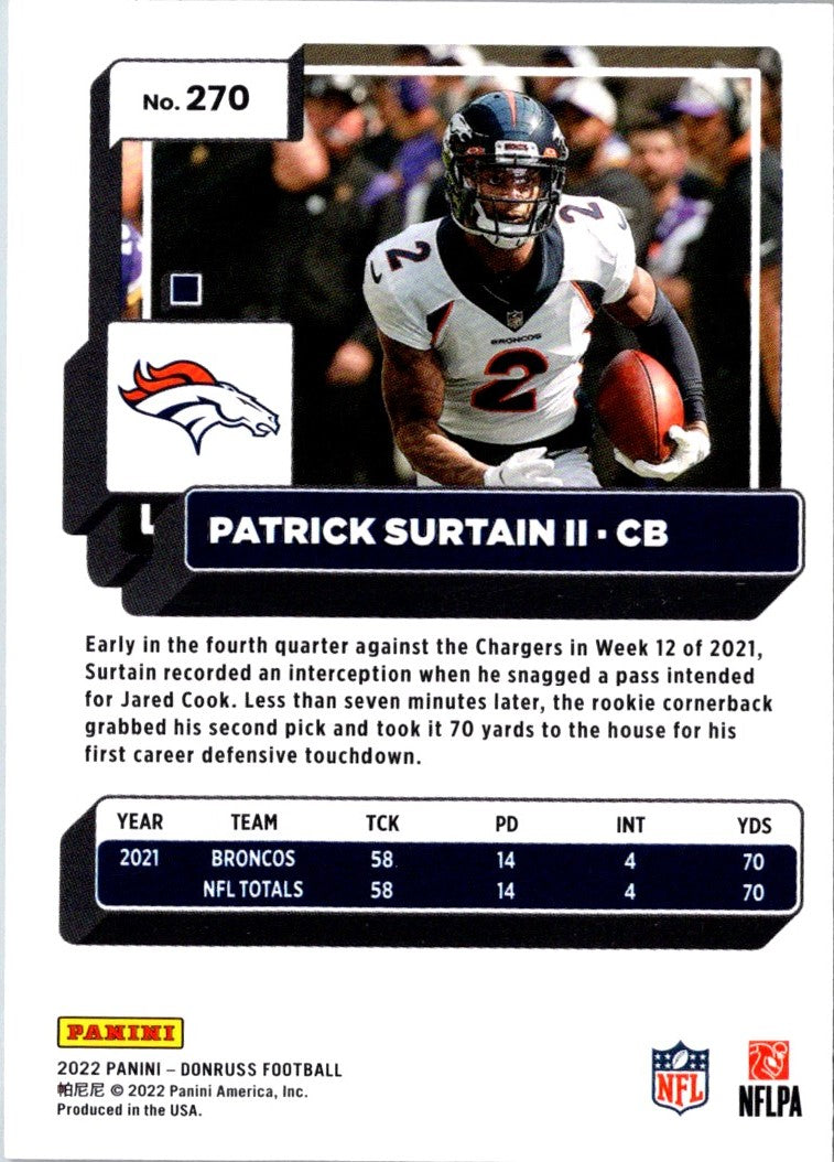 2022 Donruss Patrick Surtain II