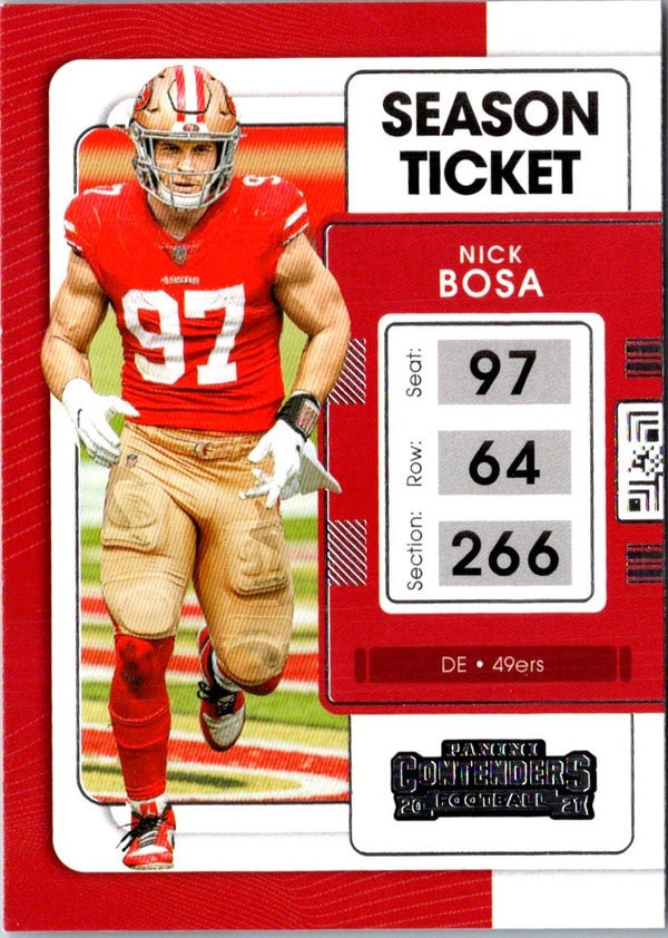 2021 Panini Contenders Red Zone Nick Bosa #90