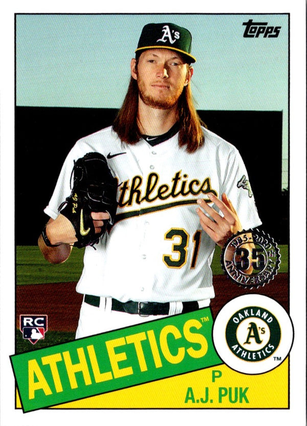 2020 Topps Update 1985 Baseball 35th Anniversary A.J. Puk #85TB-32 Rookie