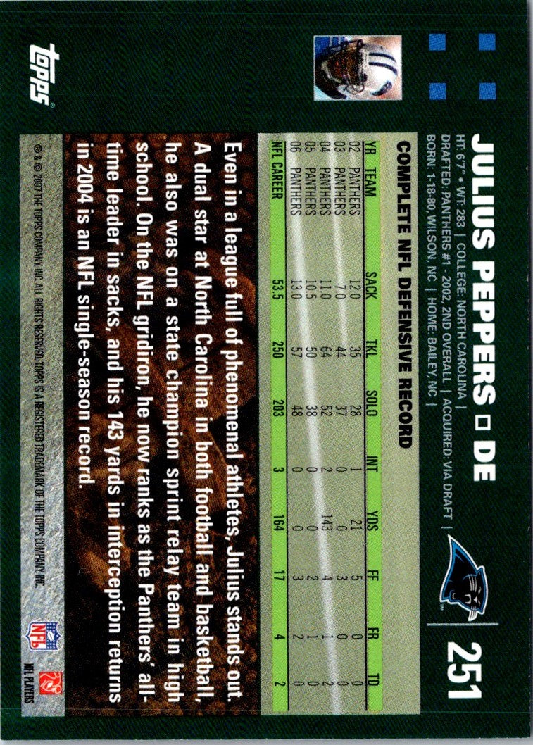 2007 Topps Julius Peppers