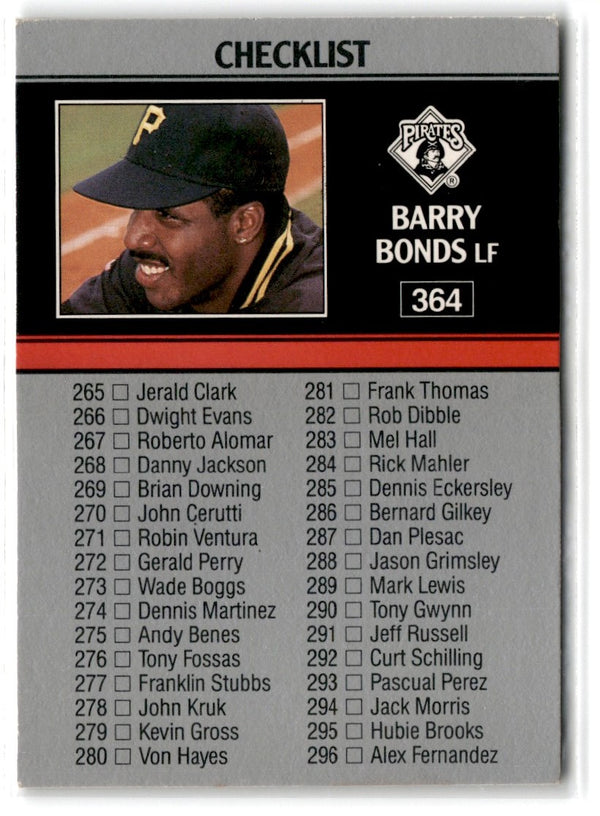 1991 Leaf Barry Bonds #364