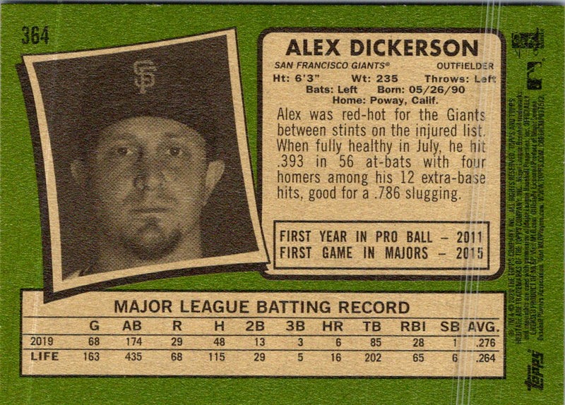 2020 Topps Heritage Alex Dickerson