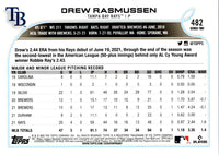 2022 Topps Blue Drew Rasmussen #482