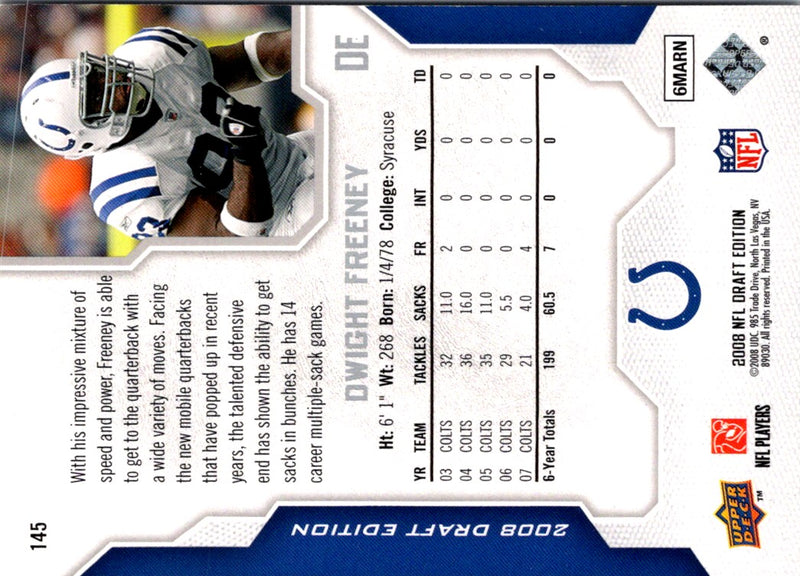 2008 Upper Deck Draft Edition Dwight Freeney