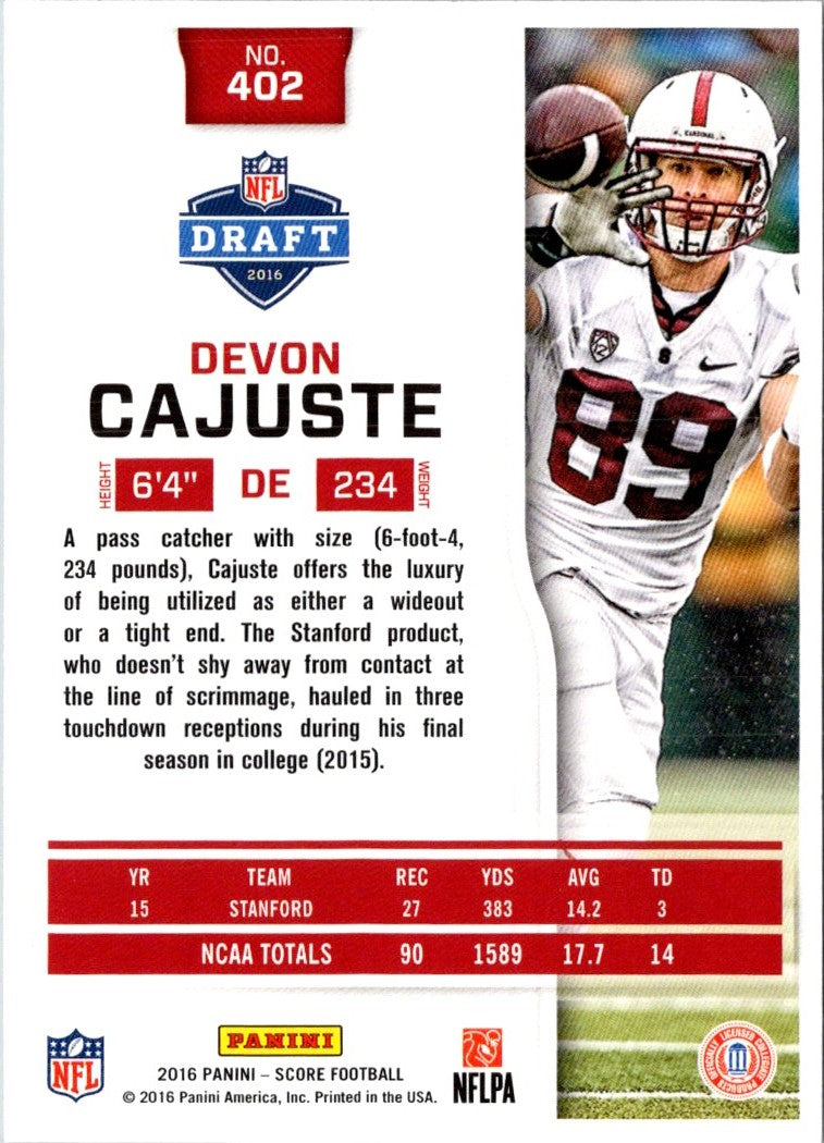 2016 Score Scorecard Devon Cajuste