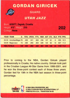 2004 Fleer Tradition Gordan Giricek #202