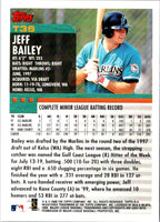 2000 Topps Traded & Rookies Jeff Bailey #T36 Rookie