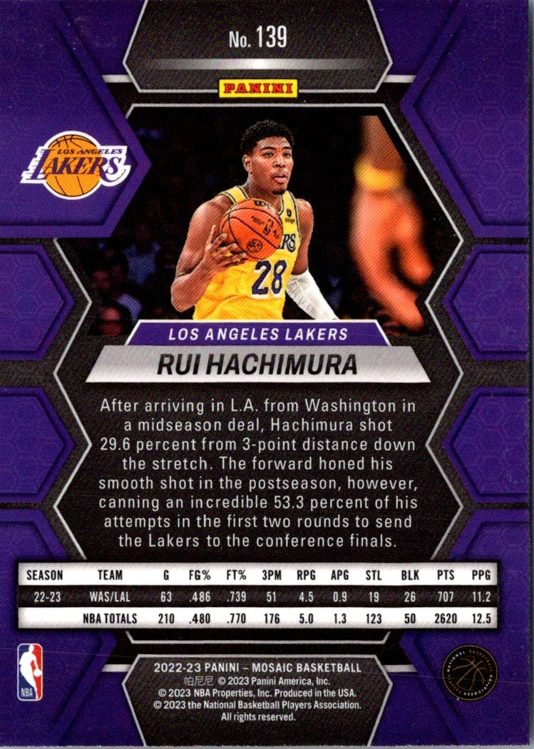 2022 Panini Mosaic Rui Hachimura