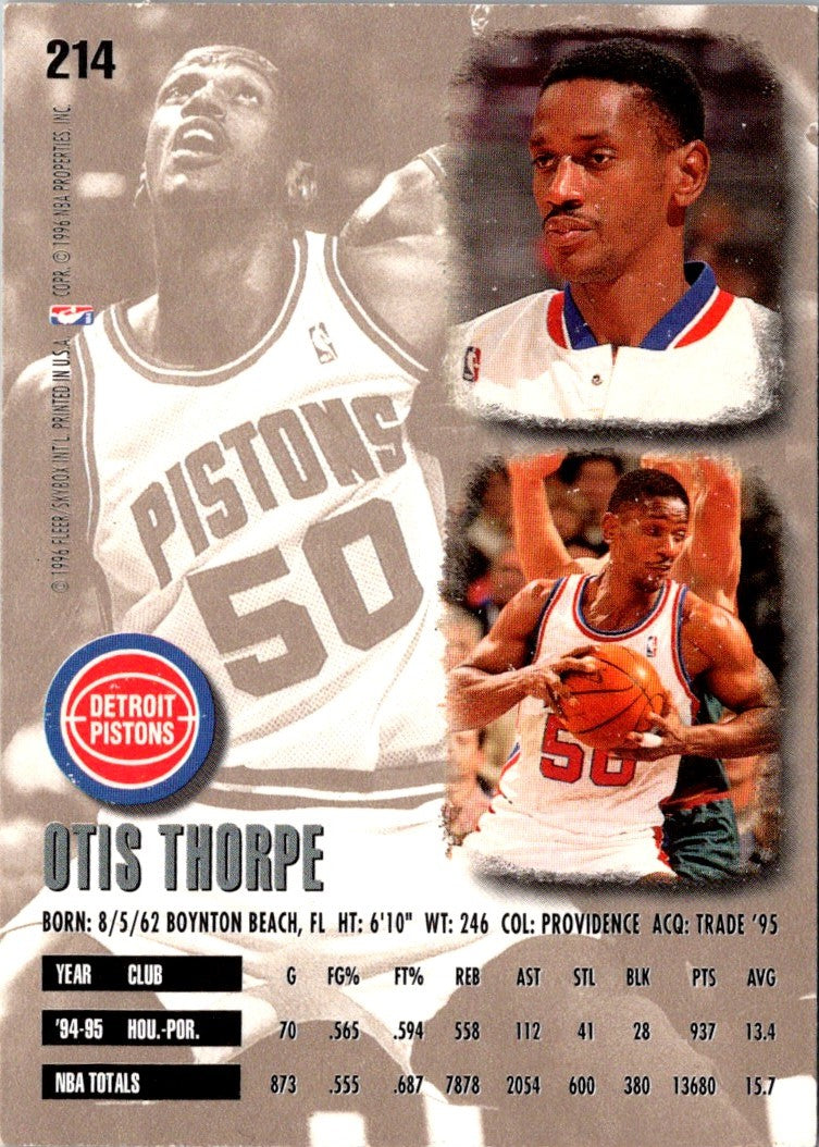 1996 Bowman's Best Otis Thorpe