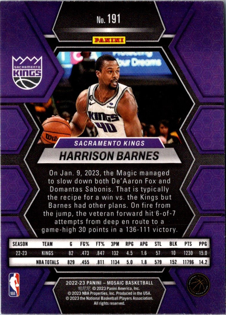 2022 Panini Mosaic Harrison Barnes