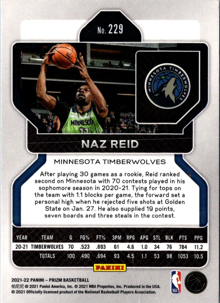 2021 Panini Prizm Blue Naz Reid