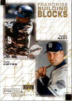 2001 Upper Deck Pros & Prospects Franchise Building Blocks Tony Gwynn/Xavier Nady #F26