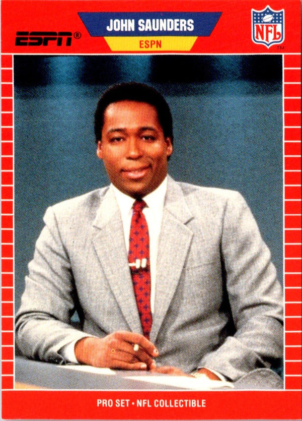 1989 Pro Set Announcers John Saunders #8