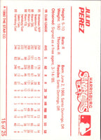 1990 Star Harrisburg Senators Julio Perez #15