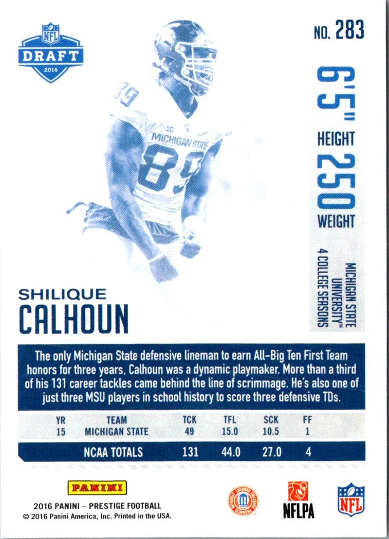 2016 Panini Prestige Shilique Calhoun