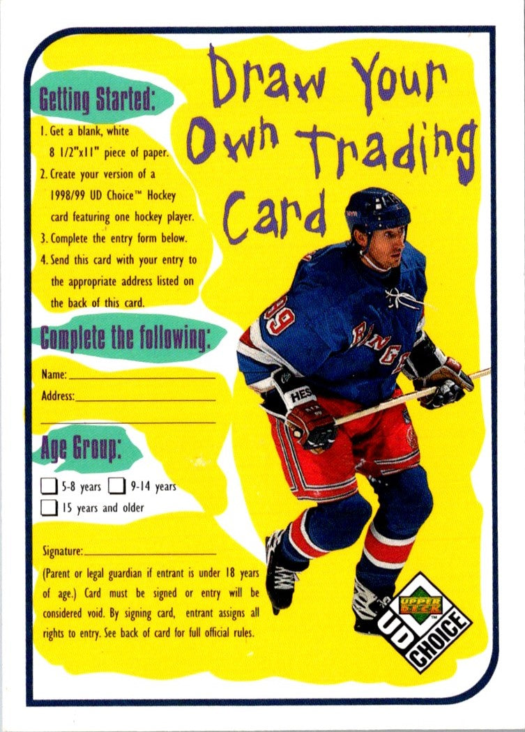 1998 UD Choice Draw Your Own Trading Card Wayne Gretzky