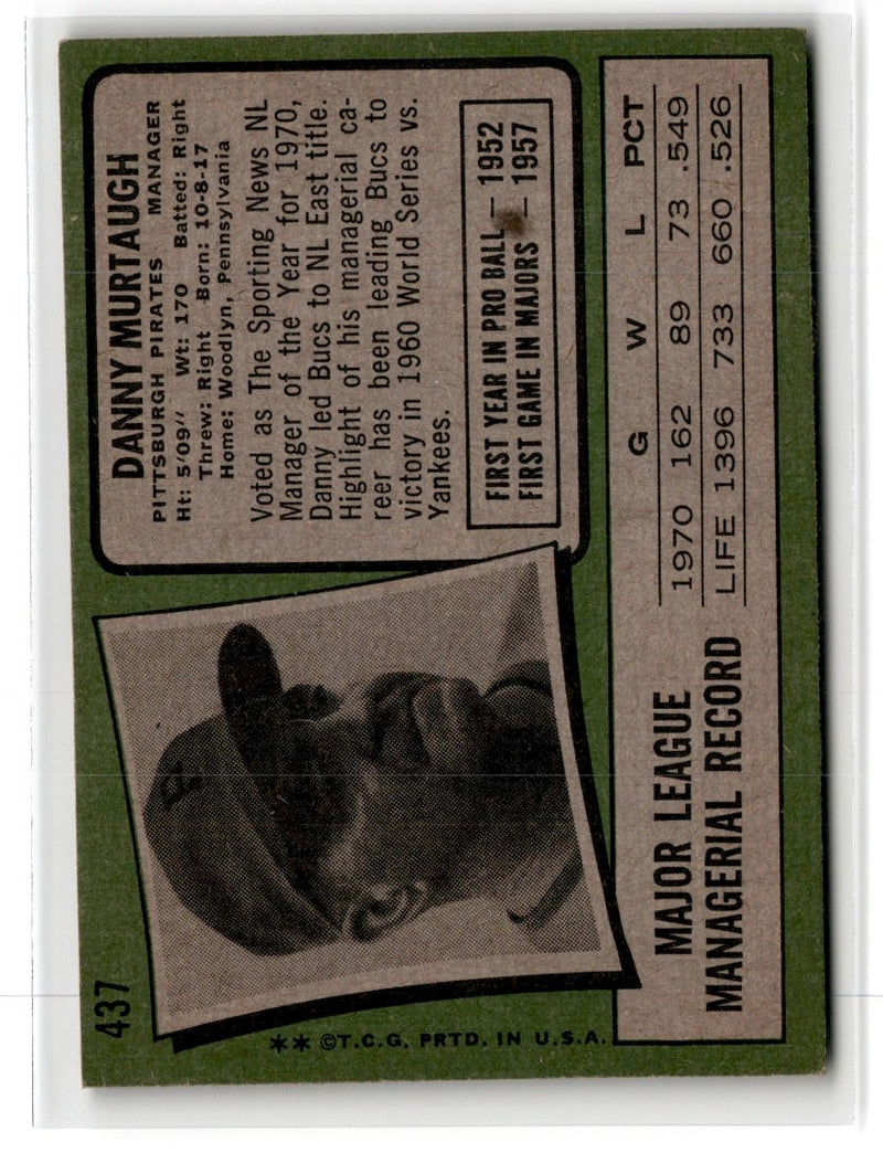 1971 Topps Danny Murtaugh