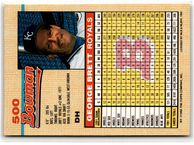 1992 Bowman George Brett