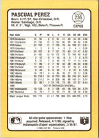 1988 Donruss Baseball's Best Pascual Perez #236