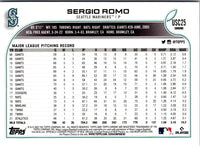 2022 Topps Chrome Update Purple Refractor Sergio Romo #USC25